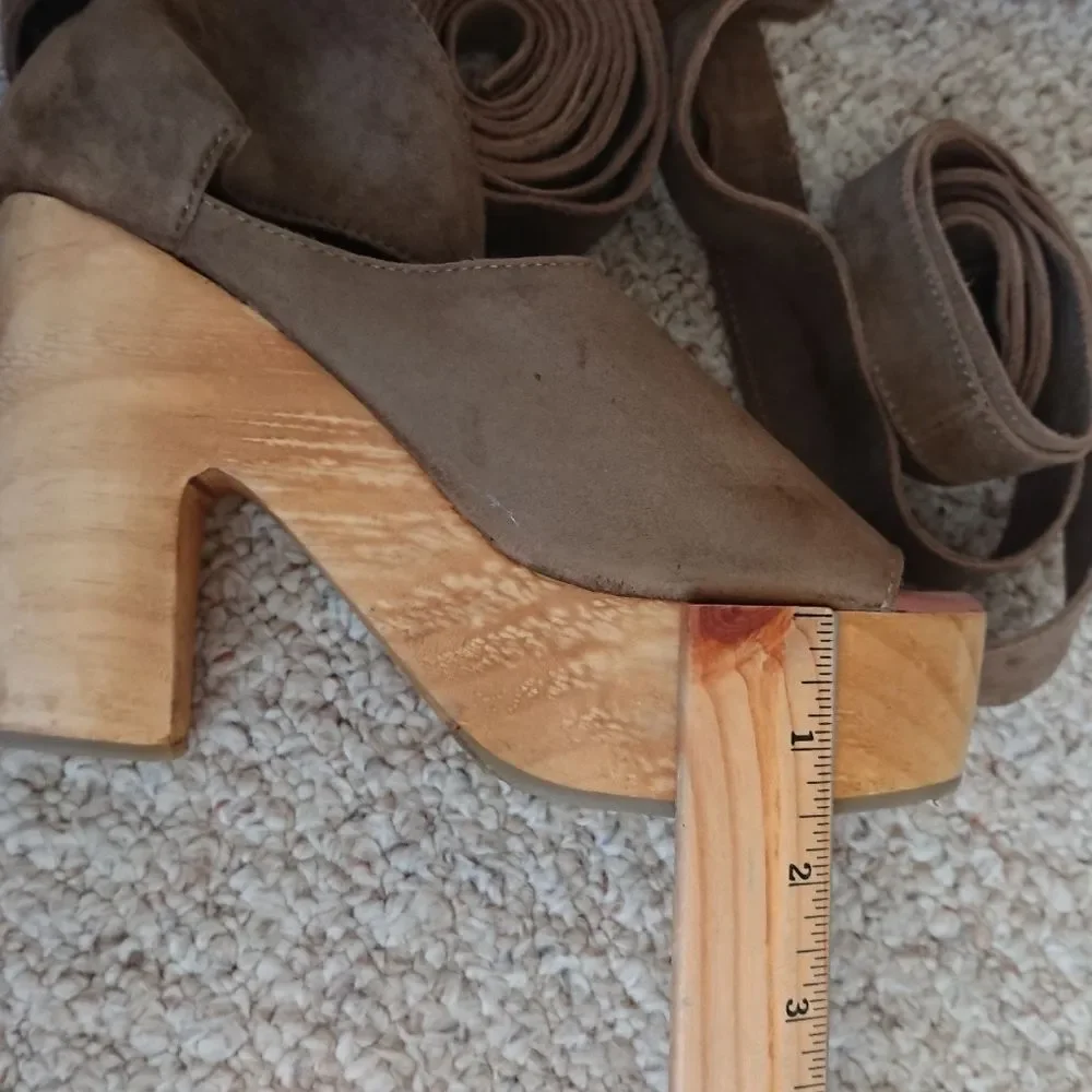 Free People Touch the Sky Clog in Taupe size 36.5